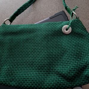 The Sak Elegant Green Woven Handbag